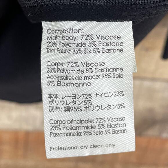 3.1 Phillip Lim Black Ponte Knit Peplum Long Sleeve Top Size 8 - Picture 5 of 10